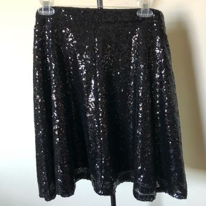 Sparkly black sequin skirt